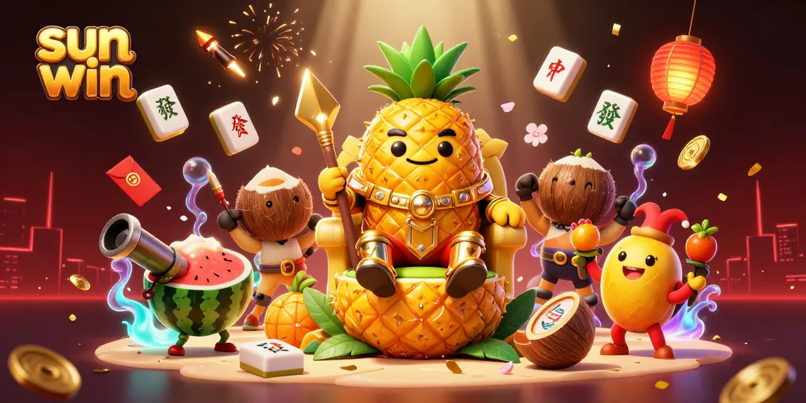 Experience the thrill of sun win in this vibrant casino scene with lively characters and fun game elements.