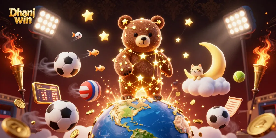 Dive into Dhani win's thrilling gaming experience with a constellation bear scooping coins!