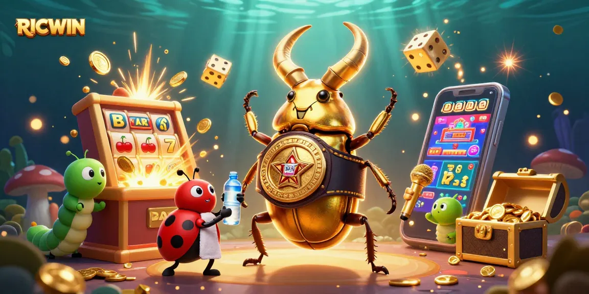 Experience the thrill of RICWIN in this vibrant casino-themed illustration depicting a dynamic showdown.