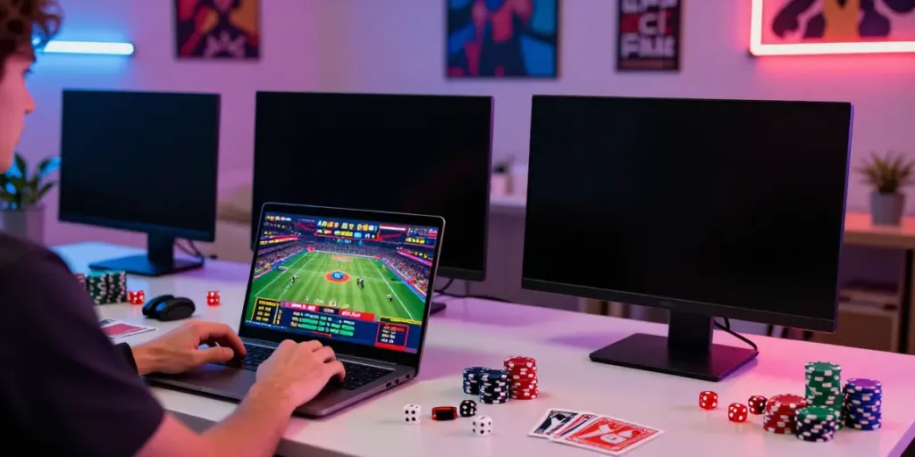 Player enjoying an immersive gaming experience at http://sin88-onl.com/ with dynamic sports betting visuals.