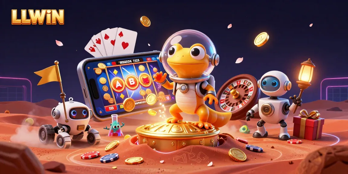 LLWIN offers thrilling gaming experiences with slots and jackpots in a vibrant Martian casino
