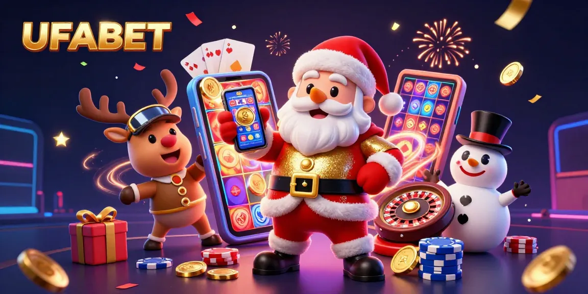 Win big at UFABET with engaging slot games featuring Santa, a reindeer, and a poker snowman!